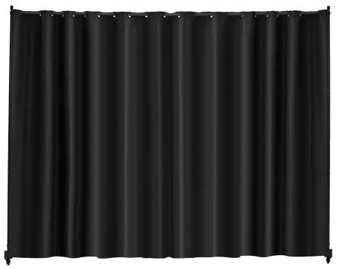 VEVOR Room Divider Portable Panel Room Divider with Wheels Privacy Screen Black