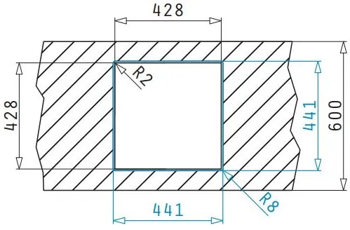 Νεροχύτης Pyramis Lume 1B-40X40