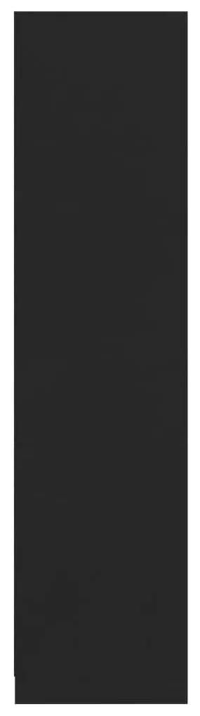 Ντουλάπα Μαύρη 100 x 50 x 200 εκ. από Μοριοσανίδα - Μαύρο