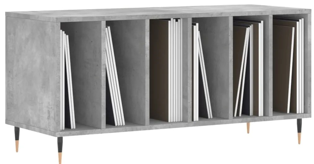 vidaXL Έπιπλο Δίσκων Γκρι Σκυροδέματος 100x38x48 εκ Επεξεργασμένο Ξύλο