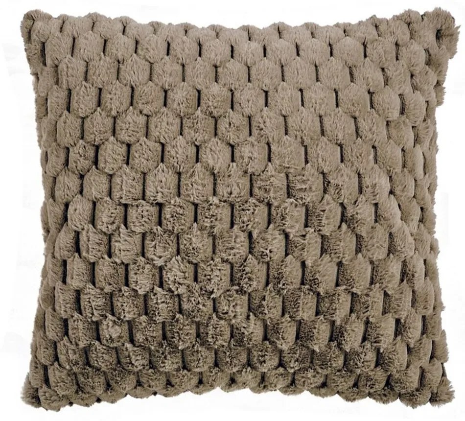 Μαξιλάρι Διακοσμητικό (Με Γέμισμα) Joselyn 26 Beige Kentia 50X50 50x50cm Ecological Fur