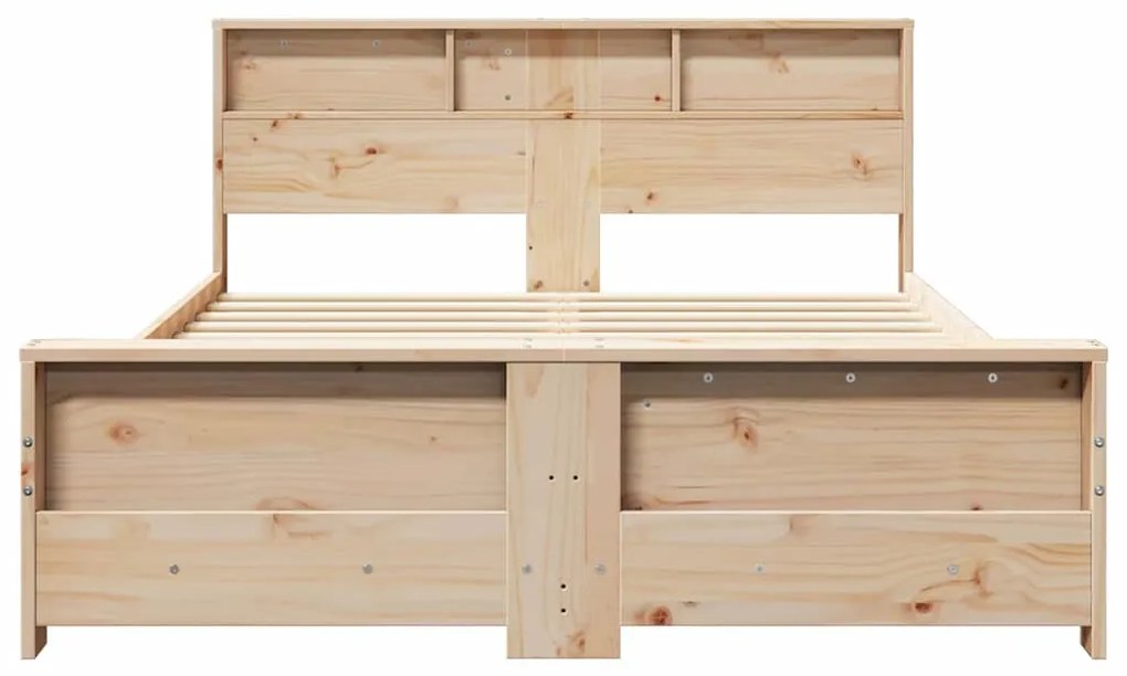 vidaXL Σκελετός Κρεβατιού Καφέ 160 x 200 cm Μασίφ ξύλο πεύκου