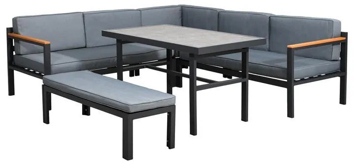 Σετ κήπου γωνιακό Estelle Fylliana Γκρί 213x213x65 εκ. 213x213x65 εκ.