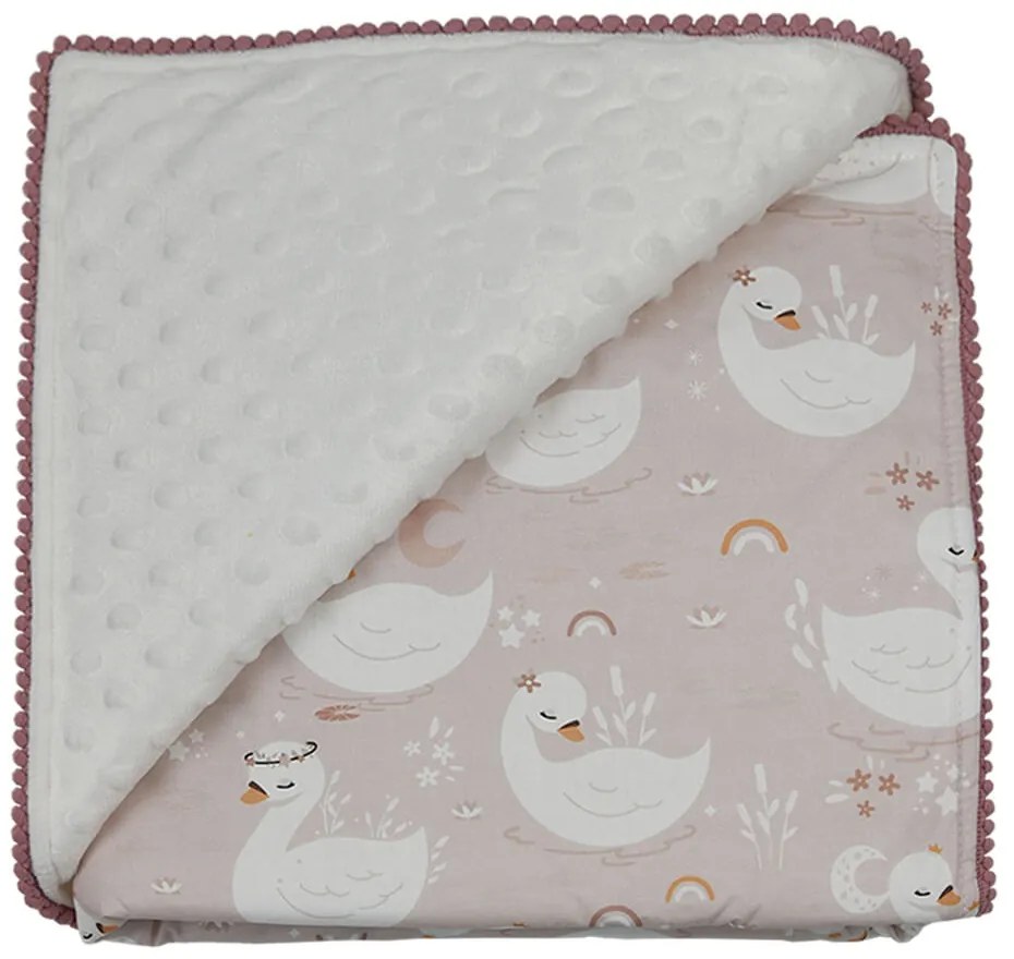 Κουβέρτα Minky Αγκαλιάς (90x90) Bebe Stars Swan 3143