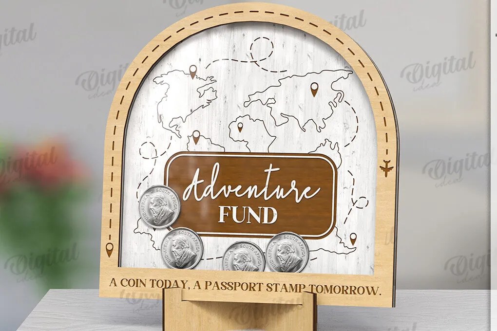 Σετ των 2 Intra απο ξύλο plywood 3mm-4mm πάχος - Θήκη νομισμάτων LaserCut. Ξύλινο Κουτιά Δίασταση 30x20 cm INTRAFABR-123566571