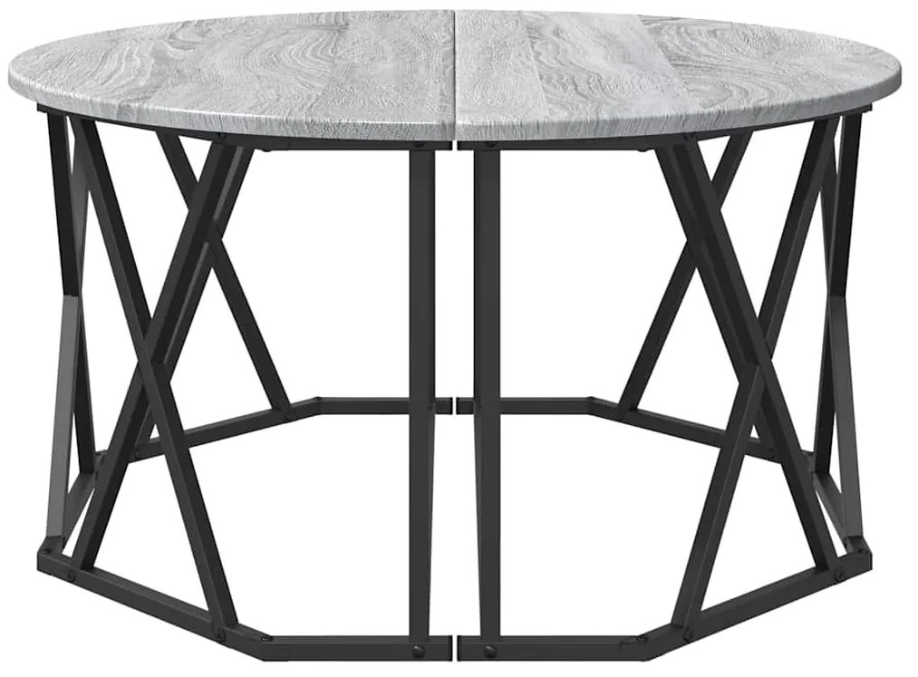 vidaXL Τραπεζάκι σαλονιού Γκρι sonoma 80 x 80 x 42 cm