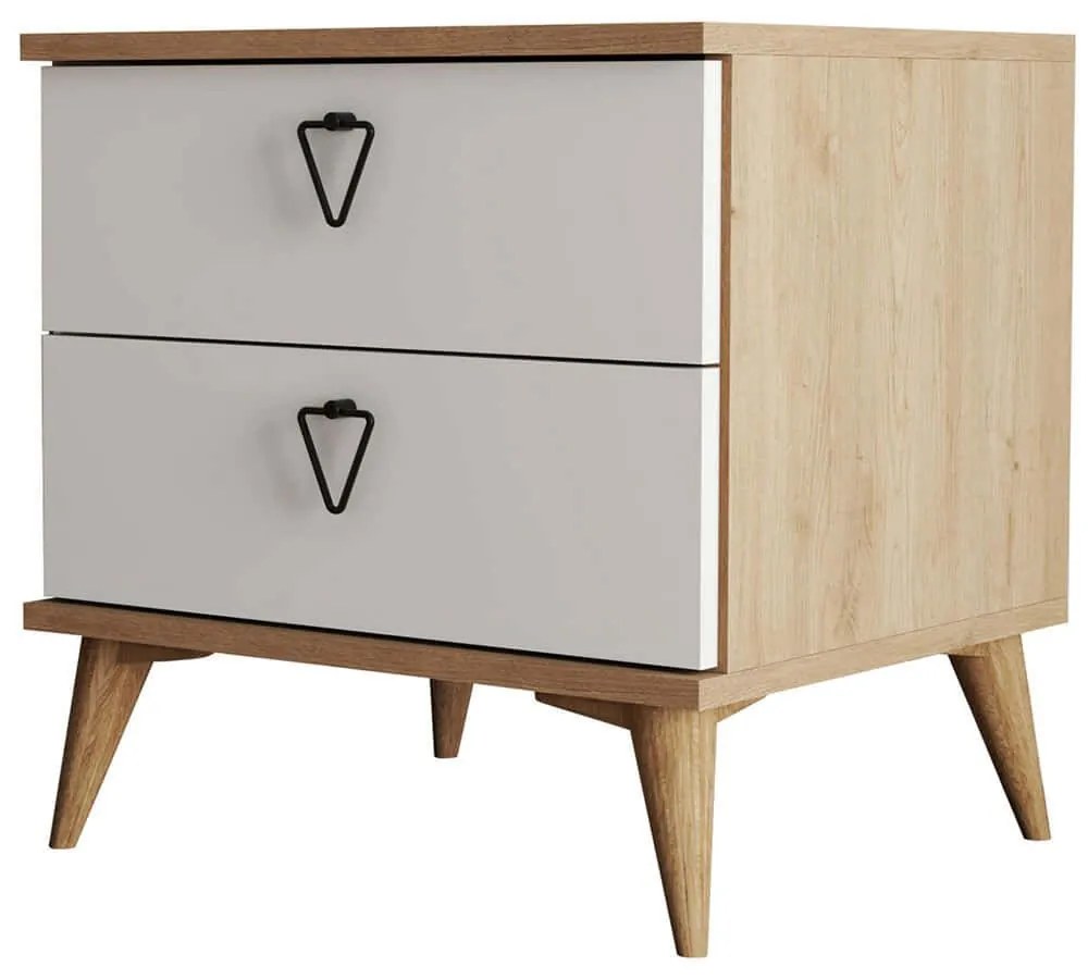 Κομοδίνο Versa 389MZA1716 52x45x55,1cm Oak-White