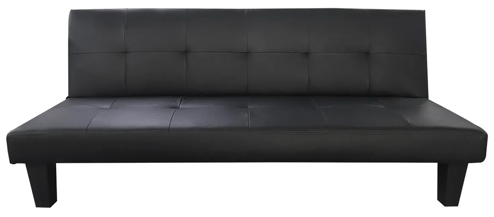 Καναπές Κρεβάτι Τριθέσιος ArteLibre NAHELE Μαύρο PU 82x82.5x78cm
