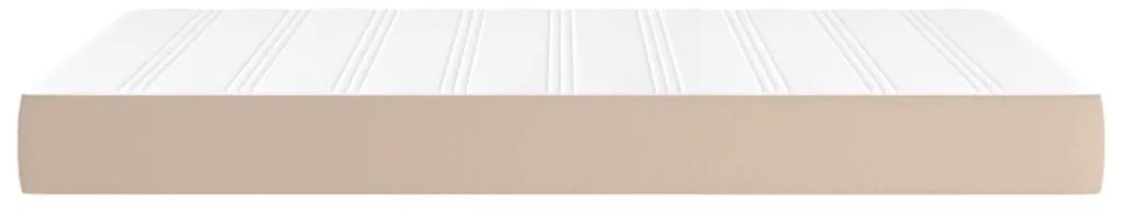 vidaXL Στρώμα με Pocket Springs Καπουτσίνο 120x200x20 εκ. Συνθ. Δέρμα