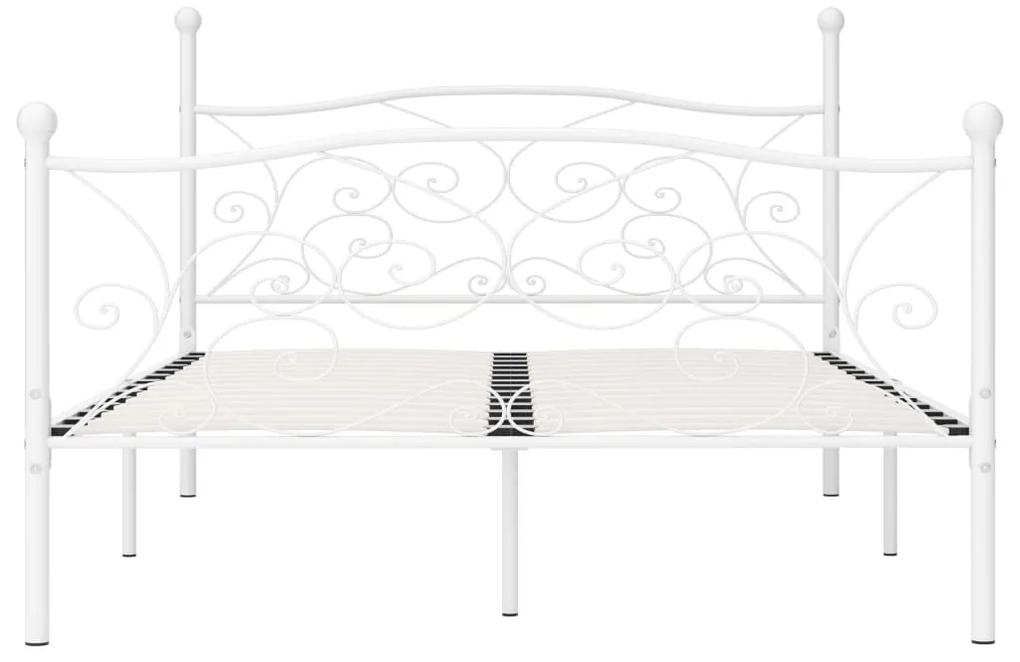 vidaXL Πλαίσιο Κρεβατιού με Τελάρο Λευκό 160 x 200 εκ. Μεταλλικό