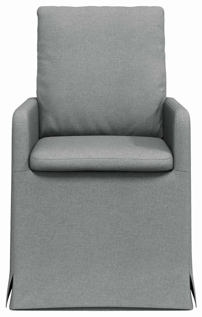 vidaXL Καρέκλες φαγητού 2 pcs Ανοιχτό γκρι 57 x 67 x 98 εκ ύφασμα