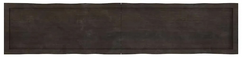 vidaXL Επιφ Τραπεζιού Αν Καφέ 180x40x(2-6)εκ.Ακατέργ. Μασίφ Ξύλο Δρυός