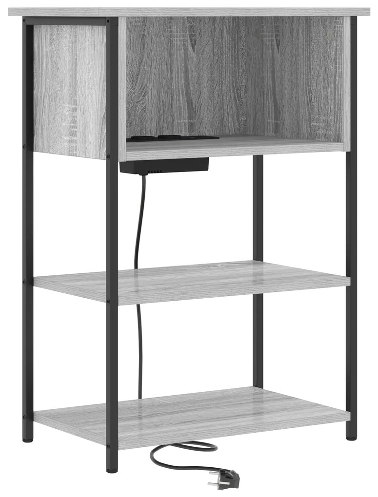 vidaXL Κομοδίνο Γκρι sonoma 55 x 31 x 76 εκ Επεξεργασμένο ξύλο