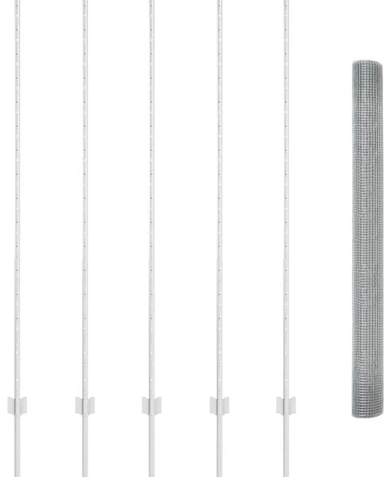 vidaXL Τεντώτο με στήριγμα Ασημί 1,5 x 10 m Ατσάλι