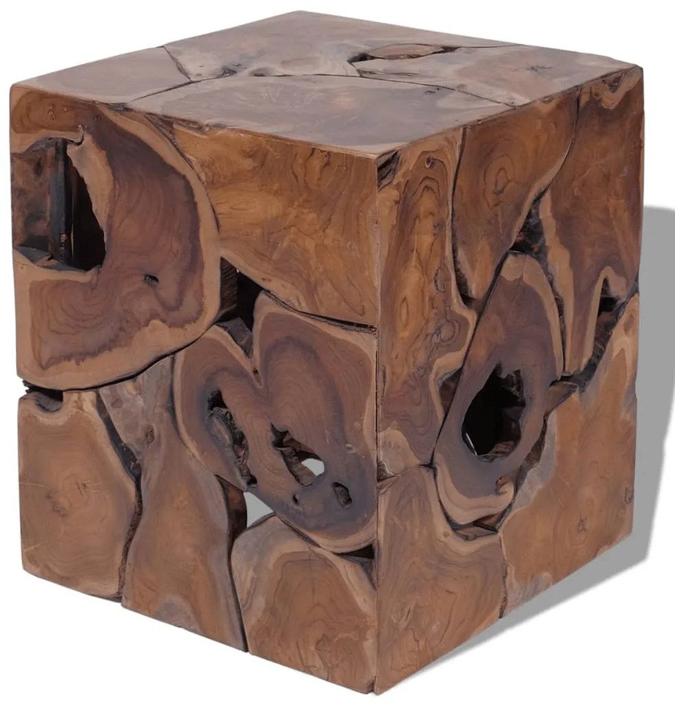 vidaXL Σκαμπό 2 τεμ. Καφέ 40x40x45 εκ. από Μασίφ Ξύλο Teak