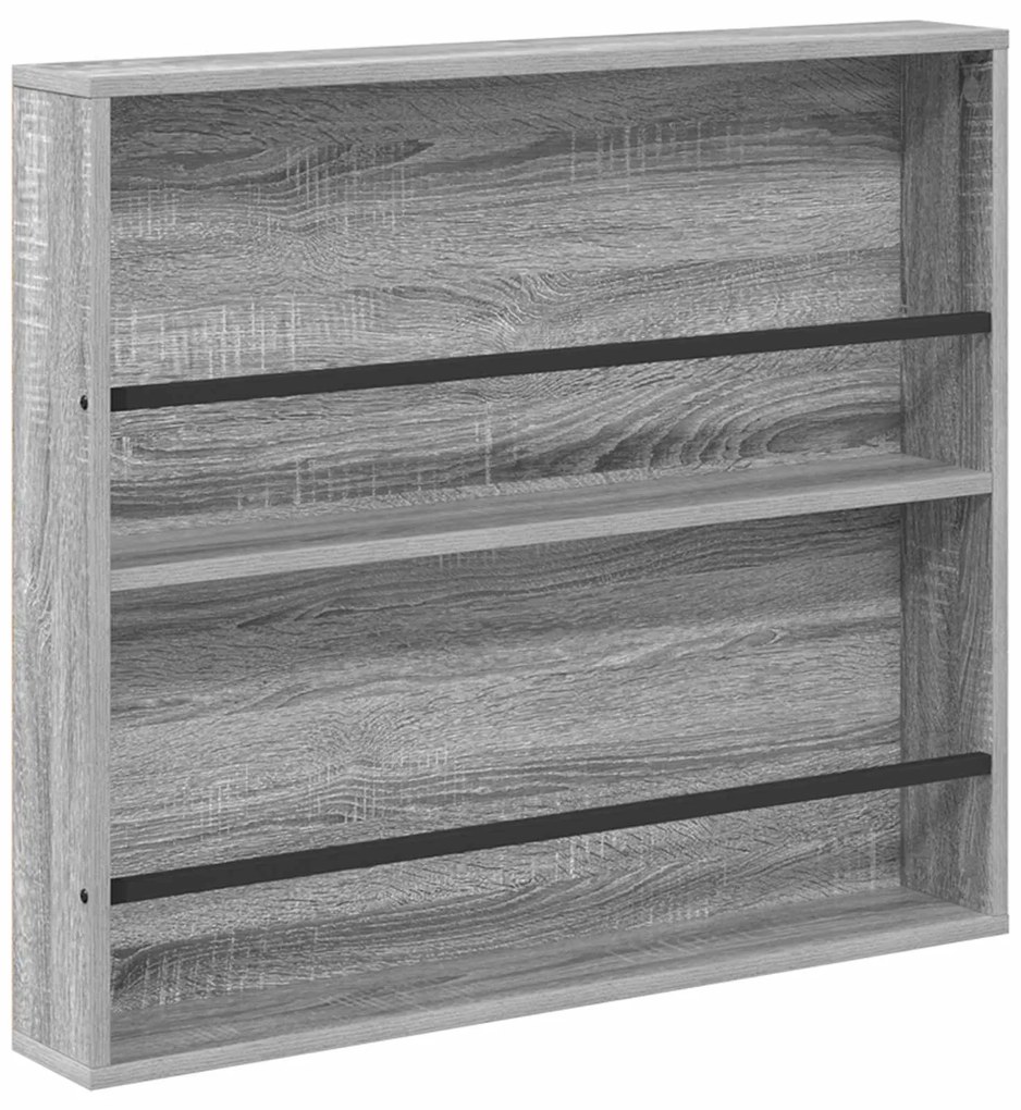 vidaXL Ράφι Περιοδικών με ράφι 2 pcs Γκρίζο Σονομα 80 x 12 x 70 εκ