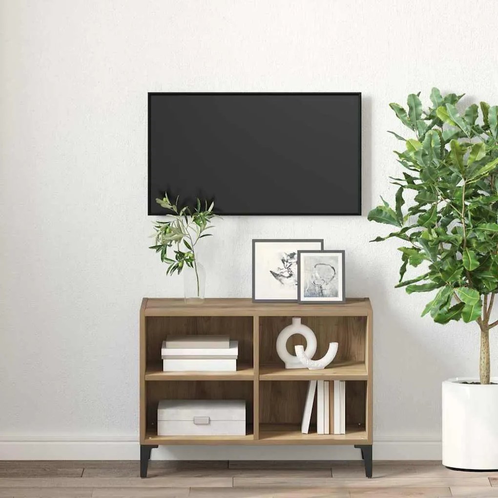 vidaXL Ντουλάπι TV Καφέ 69.5 x 30 x 50 εκ. Επεξεργασμένο ξύλο