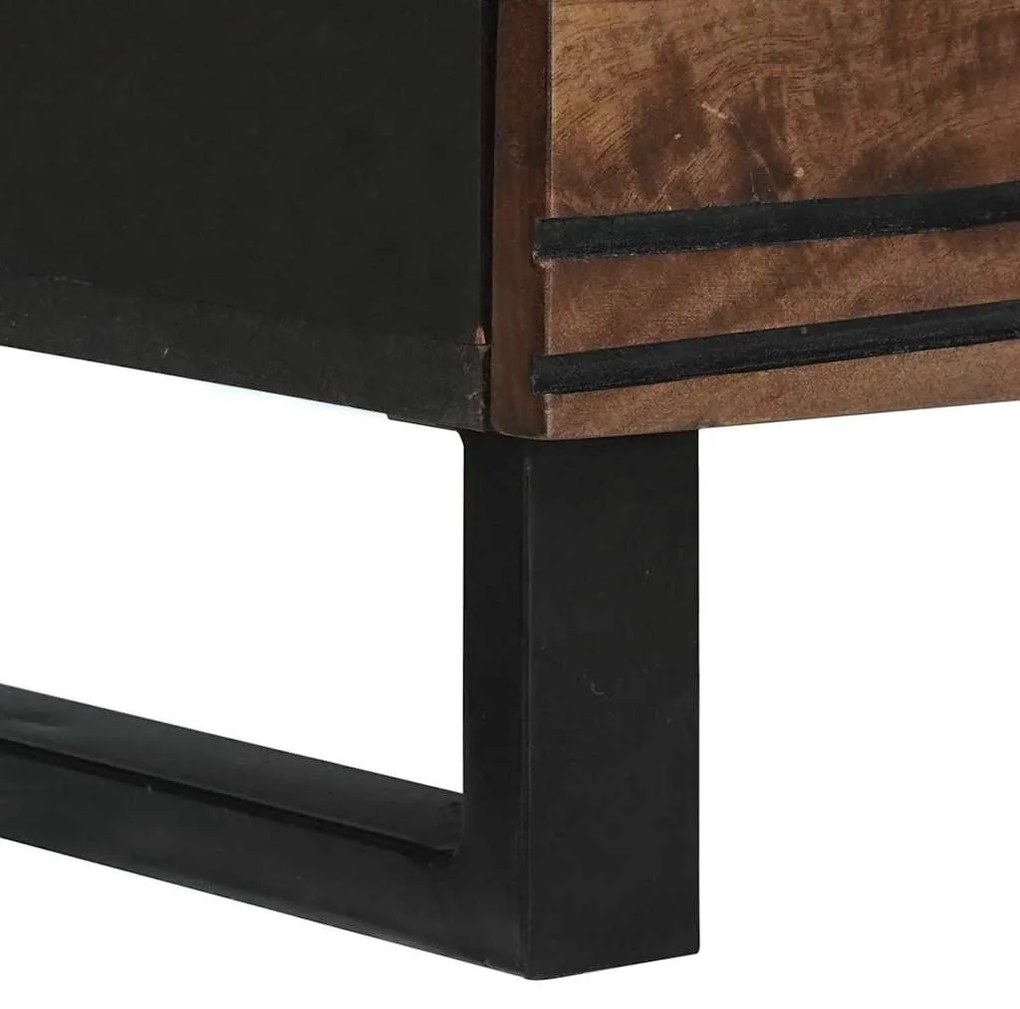 vidaXL Πλαϊνό γραφείο Καφέ 60 x 33.5 x 75 εκ. Μασίφ ξύλο μάνγκο