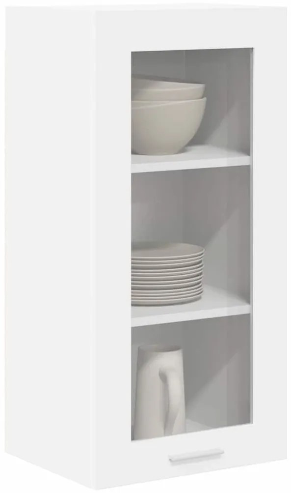 vidaXL Κρεμαστό ντουλάπι με αποθήκευση 2 pcs Λευκό 40 x 31 x 80 εκ.