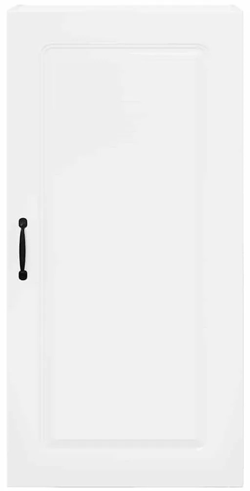 vidaXL Κρεμαστό ντουλάπι κουζίνας με ράφι Υψηλής γυαλάδας λευκό