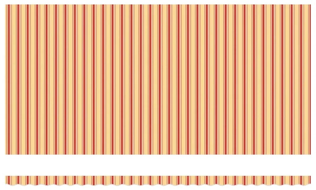 vidaXL Ύφασμα Ομπρέλας Κίτρινο και Πορτοκαλί 600 x 300 εκ Πολυεστέρας