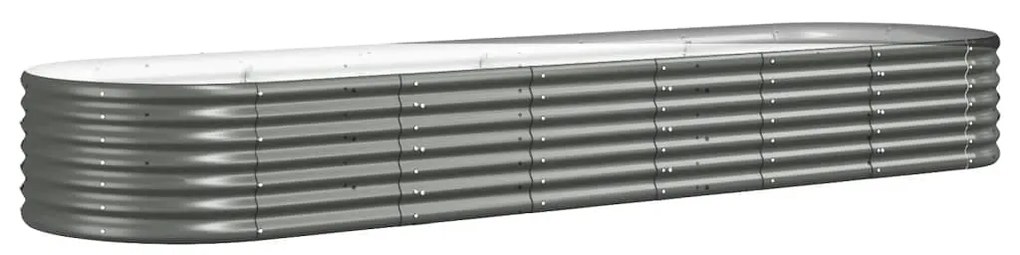 vidaXL Ζαρντινιέρα Γκρι 296x80x36 εκ. Γαλβανισμένος χάλυβας