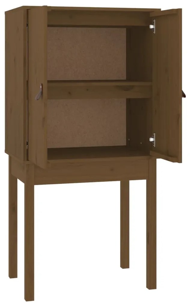 vidaXL Ντουλάπι Ψηλό Καφέ Μέλι 60x40x120 εκ. από Μασίφ Ξύλο Πεύκου