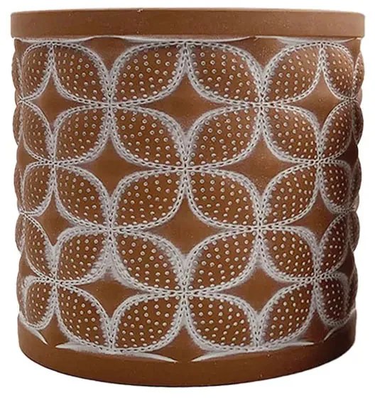 Κασπώ (Φ18x17.5) Marhome Κεραμιδί/Λευκό 06-20076