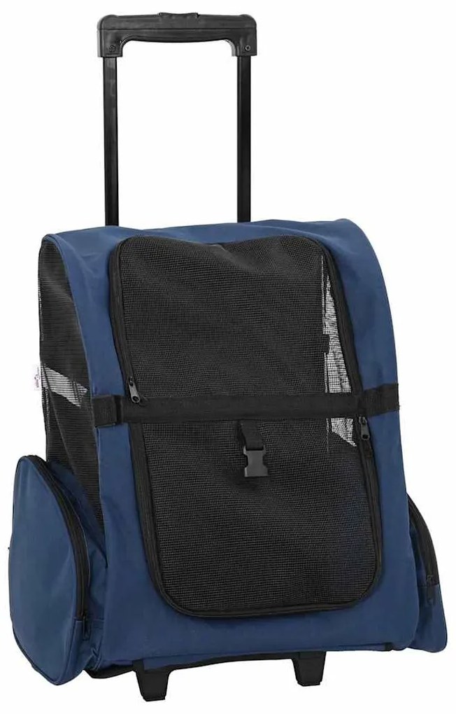vidaXL Καρότσι Κατοικίδιων 3 σε 1 Μπλε 48x32x57 εκ. από Ύφασμα Oxford