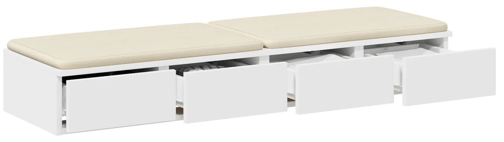 vidaXL Συρταριέρες Λευκές 120x36,5x16,5 εκ από κατασκευασμένο ξύλο