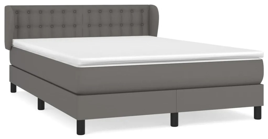 ΚΡΕΒΑΤΙ BOXSPRING ΜΕ ΣΤΡΩΜΑ ΓΚΡΙ 140X190ΕΚ. ΑΠΟ ΣΥΝΘΕΤΙΚΟ ΔΕΡΜΑ 3127311