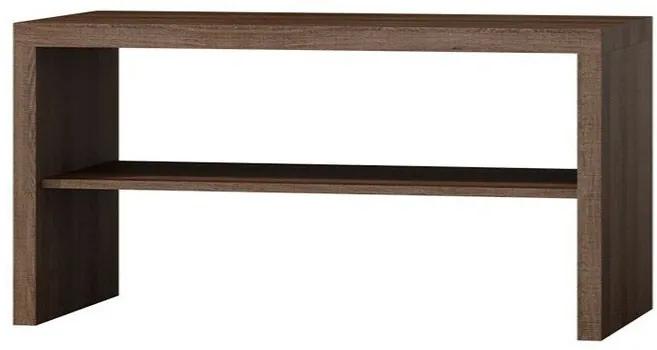 Τραπεζάκι σαλονιού Stanton E112, Σκοτεινό santana βελανιδιά, 61x60x120cm, 40 kg, Πλαστικοποιημένη μοριοσανίδα, Γωνιακό | Epipla1.gr