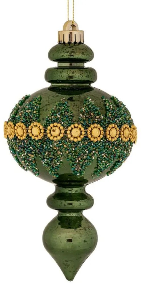 Χριστουγεννιάτικο Στολίδι 90984 11x11x23cm Dark Green