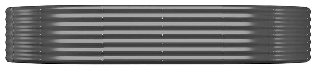 vidaXL Ζαρντινιέρα Ανθρακί 214x140x36εκ Γαλβανισμένος χάλυβας