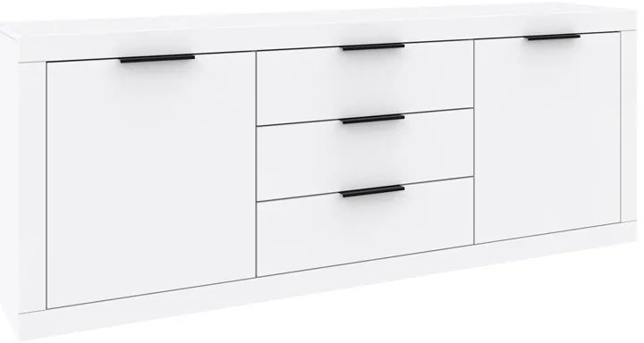 Μπουφές Doha pakoworld σε λευκή απόχρωση 210x45x80.5εκ