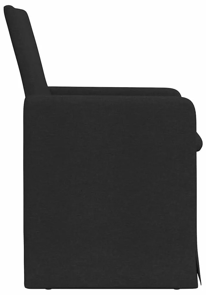 vidaXL Καρέκλες φαγητού 2 pcs Μαύρο 57 x 67 x 95 εκ ύφασμα