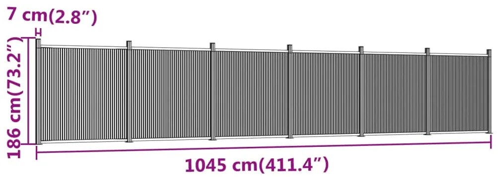 ΠΑΝΕΛ ΠΕΡΙΦΡΑΞΗΣ ΓΚΡΙ 1045 X 186 ΕΚ. ΑΠΟ WPC 3282794