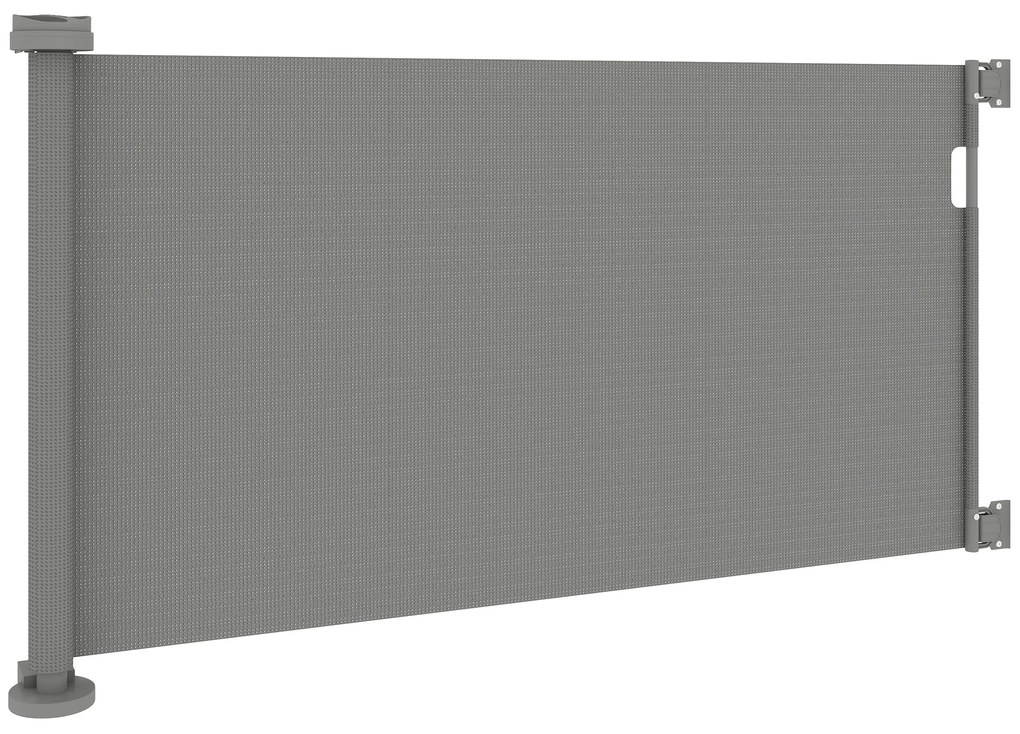 PawHut Πτυσσόμενη Πύλη Ασφαλείας για Σκάλες Επεκτεινόμενη 0-136cm Ύψος 87 cm Πύλη Πόρτας για Κατοικίδια 142 x 10 x 87 cm Γκρι