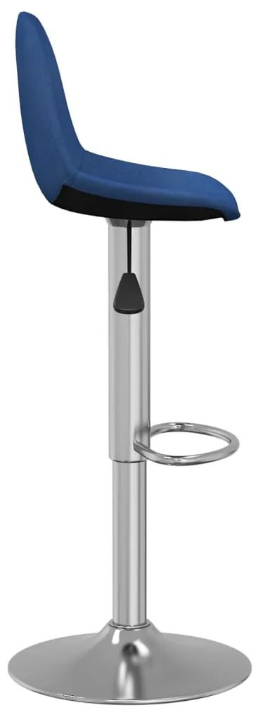 vidaXL Σκαμπό Μπαρ 2 τεμ. Μπλε Υφασμάτινα