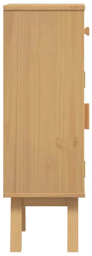 vidaXL Ντουλάπι Μπάνιου Olden Καφέ 35 x 30 x 90 cm Μασίφ ξύλο πεύκου