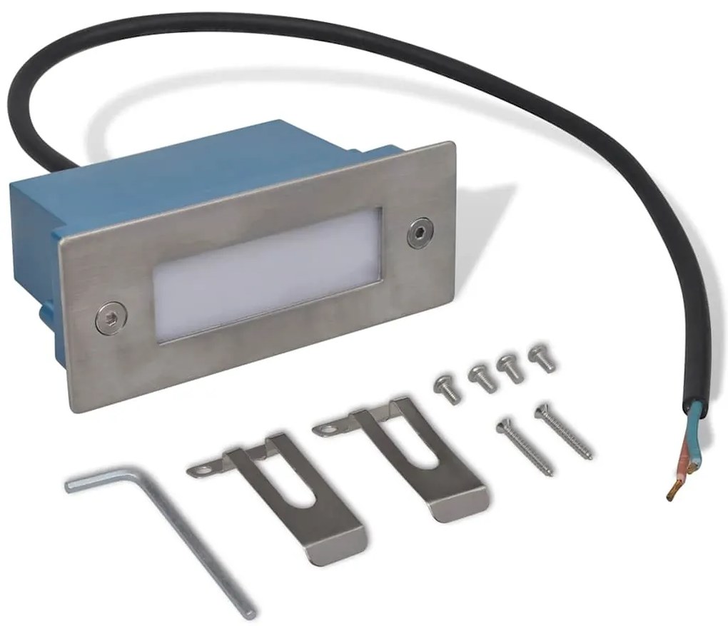 vidaXL Φωτιστικά Σκάλας Χωνευτά 2 Τεμ. 44 x 111 x 56 χιλ.
