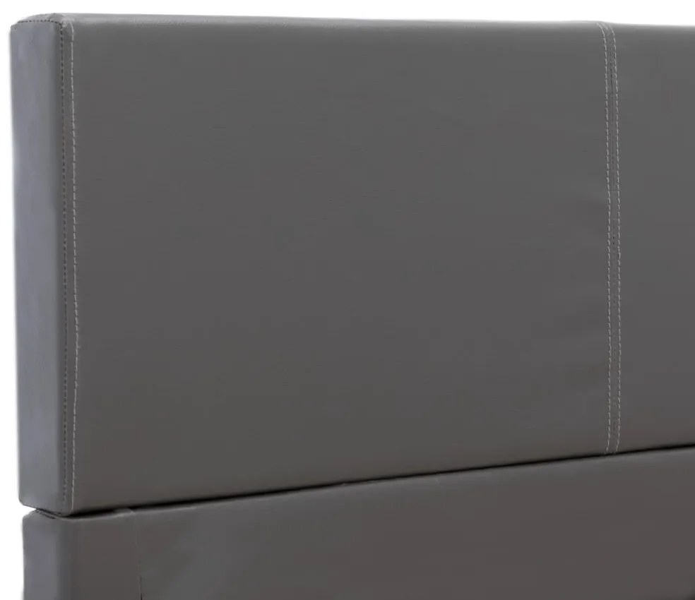 vidaXL Πλαίσιο Κρεβατιού Γκρι 160 x 200 εκ. από Συνθετικό Δέρμα
