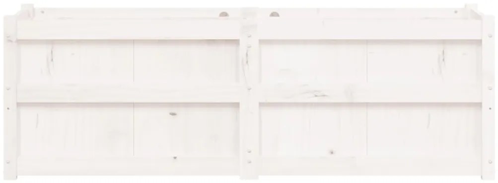 vidaXL Ζαρντινιέρα Λευκή 150 x 50 x 50 εκ. από Μασίφ Ξύλο Πεύκου