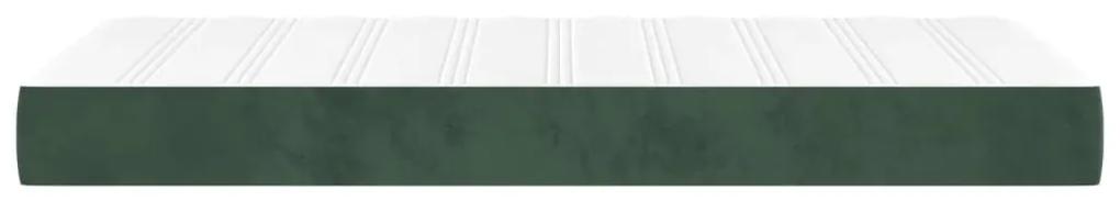 vidaXL Στρώμα με Pocket Springs Σκούρο Πράσινο 90x200x20 εκ. Βελούδινο