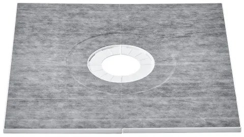 VEVOR Shower Curb Kit, 914x914mm Shower Pan Kit with 160mm Central Drain, Lightweight EPS Shower Installation Kits with 2 Waterproof Cloths, Shower Pan Slope Sticks Fit for Bathroom