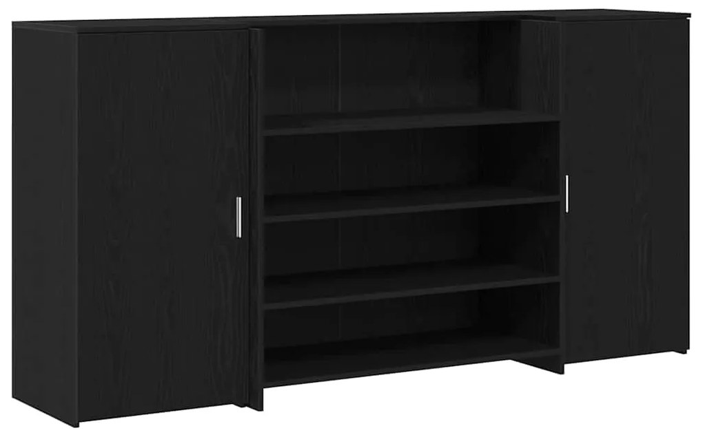 vidaXL Γραφείο υποδοχής Μαύρο Δρυς 200x50x103,5 εκ. Επεξεργασμένο Ξύλο