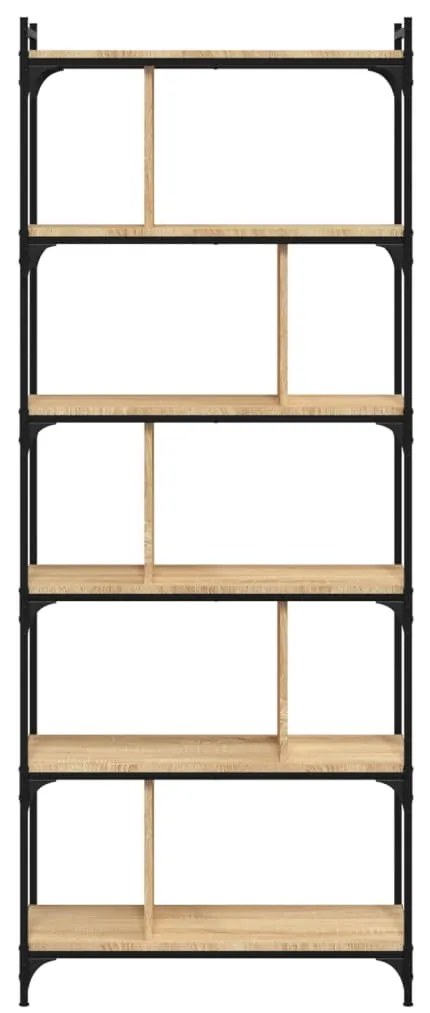 vidaXL Βιβλιοθήκη 6 Επιπέδων Sonoma Δρυς 76 x 32 x 192 εκ. Επεξ. Ξύλο