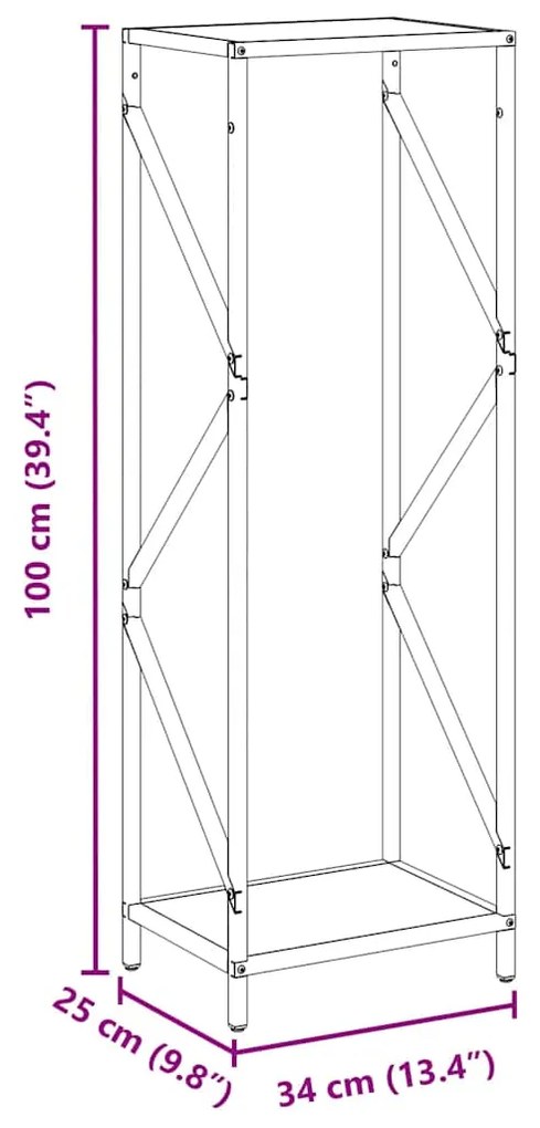 ΡΑΦΙ ΓΙΑ ΚΑΥΣΟΞΥΛΑ ΛΕΥΚΟ 34X25X100 CM ΑΤΣΑΛΙ ΨΥΧΡΗΣ ΕΛΑΣΗΣ 864324