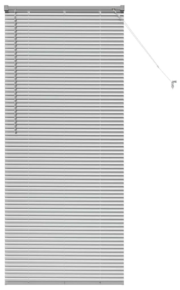 vidaXL Ρολό Παραθύρου με κουρτίνες Ασημί Αλουμίνιο