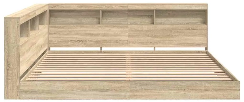 vidaXL Κρεβάτι Βιβλιοθήκης Sonoma Δρυς 180 x 200 cm Επεξεργασμένο ξύλο